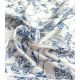 Tissu voile brodé - Porcelaine
