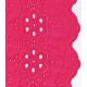 Tissu broderie anglaise festonnée - Bougainvillier