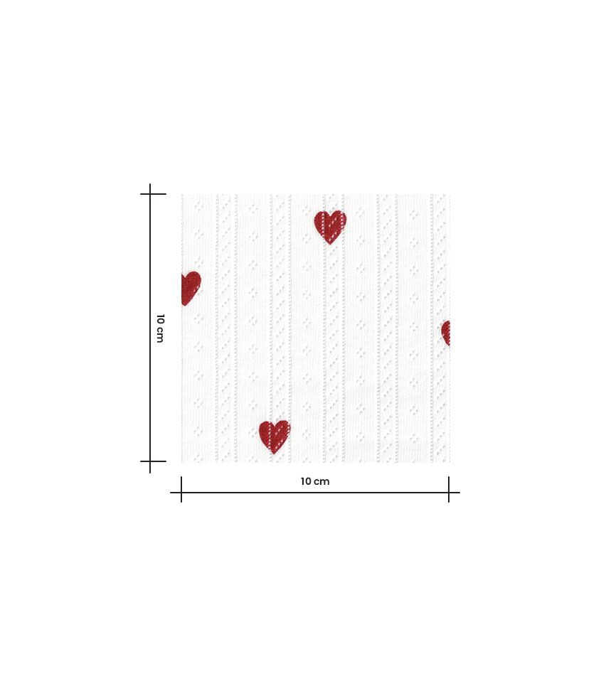 Tissu jersey pointelle - Coeur Tissu jersey pointelle - Coeur