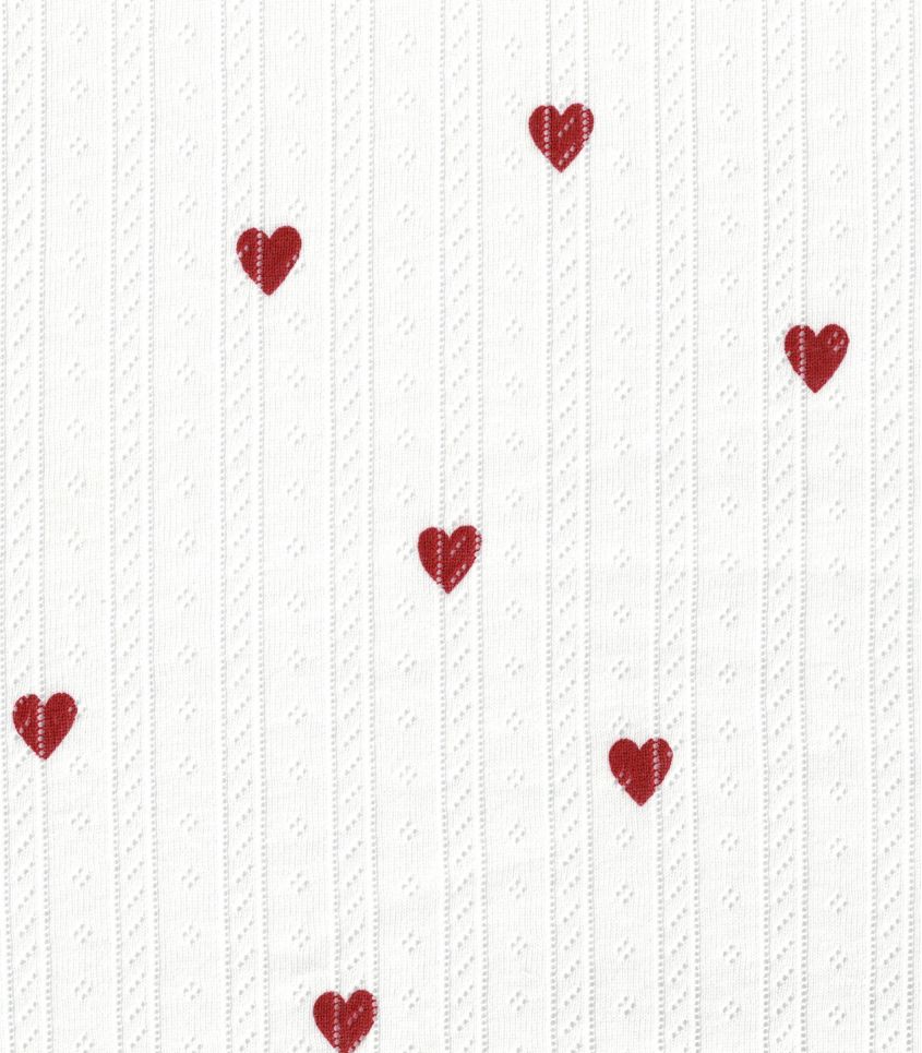 Tissu jersey pointelle - Coeur Tissu jersey pointelle - Coeur