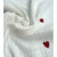Tissu jersey pointelle - Coeur