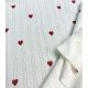 Tissu jersey pointelle - Coeur