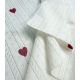 Tissu jersey pointelle - Coeur