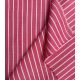 Tissu rayure chemise - Rouge