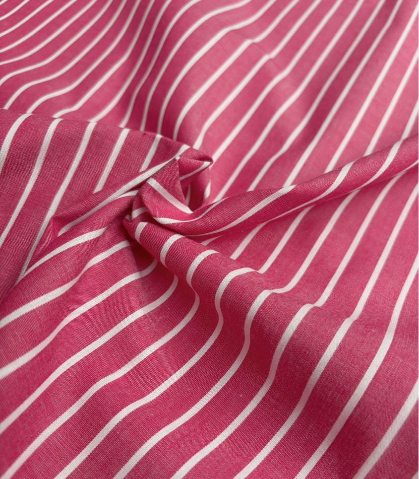 Tissu rayure chemise - Rouge Tissu rayure chemise - Rouge