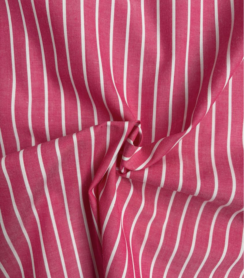 Tissu rayure chemise - Rouge Tissu rayure chemise - Rouge
