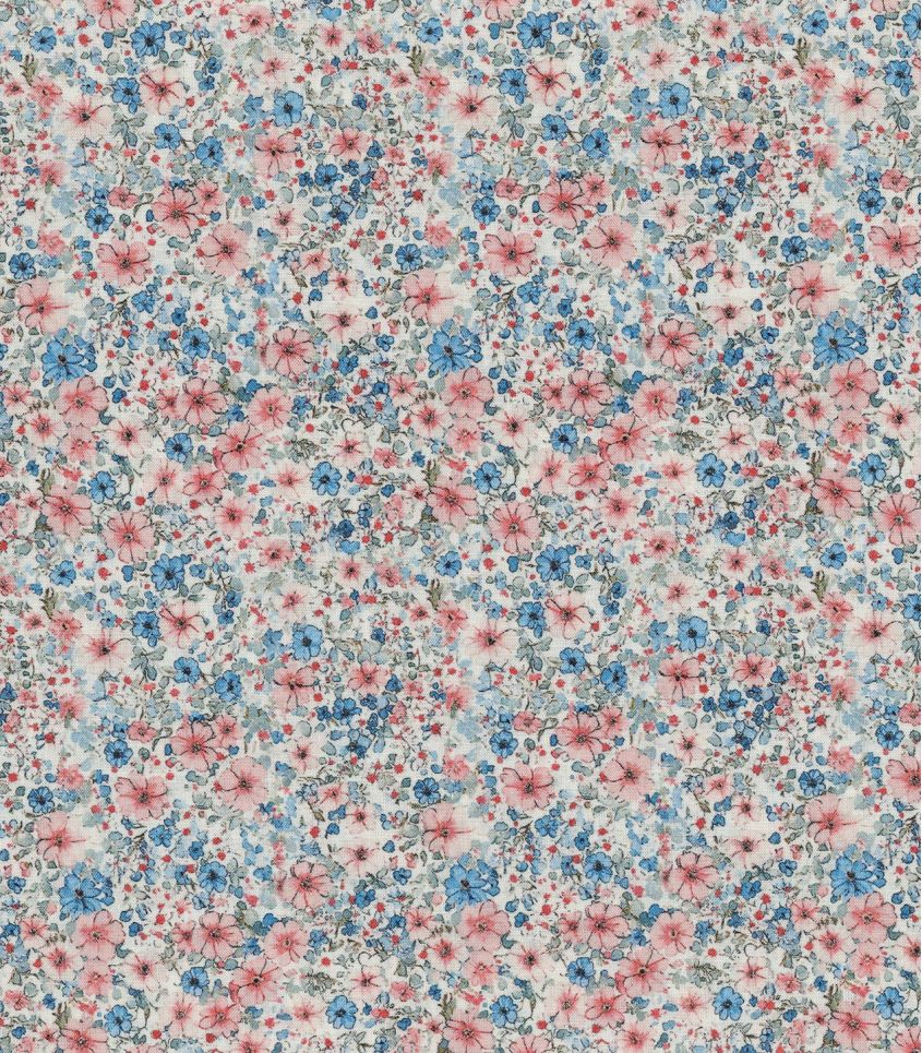 Tissu batiste coton - fleurs délavées Tissu batiste coton - fleurs délavées