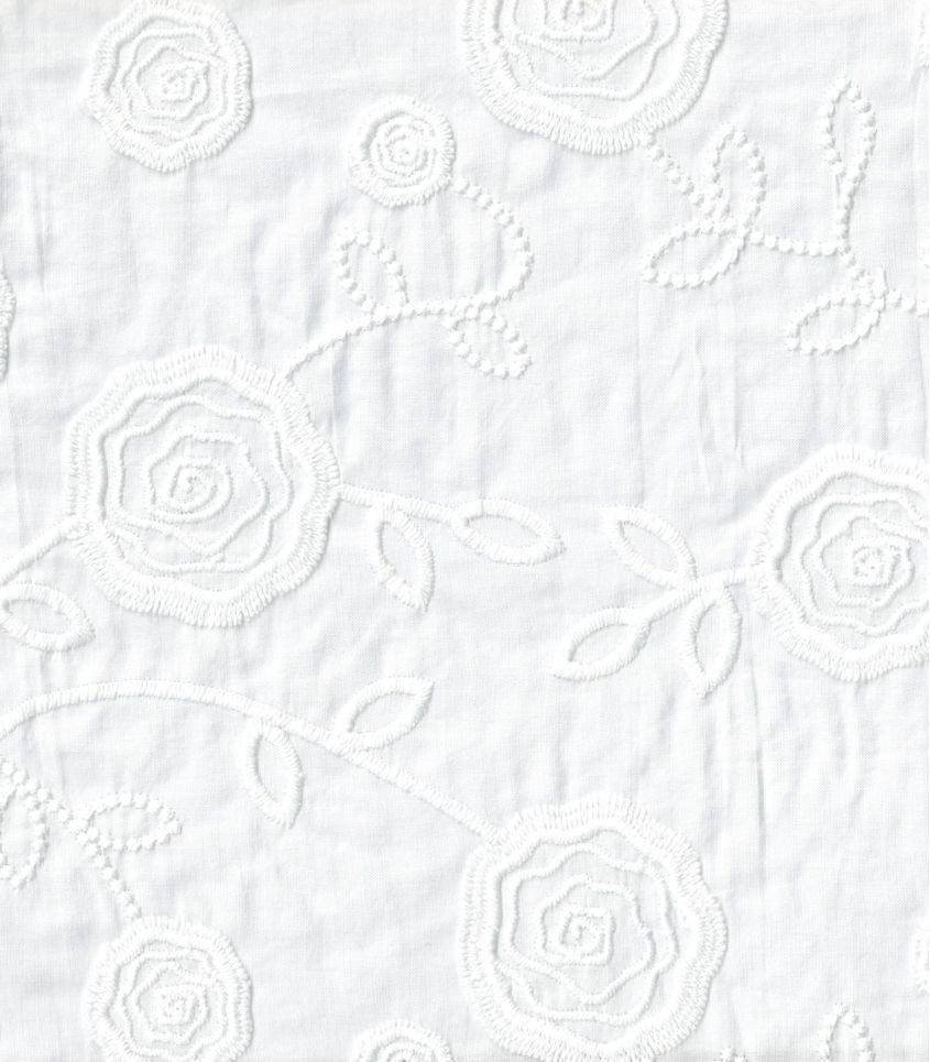 Tissu coton brodé - Capucine Tissu coton brodé - Capucine