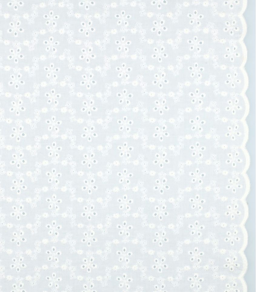 Tissu voile de coton festonné - Florelle Tissu voile de coton festonné - Florelle