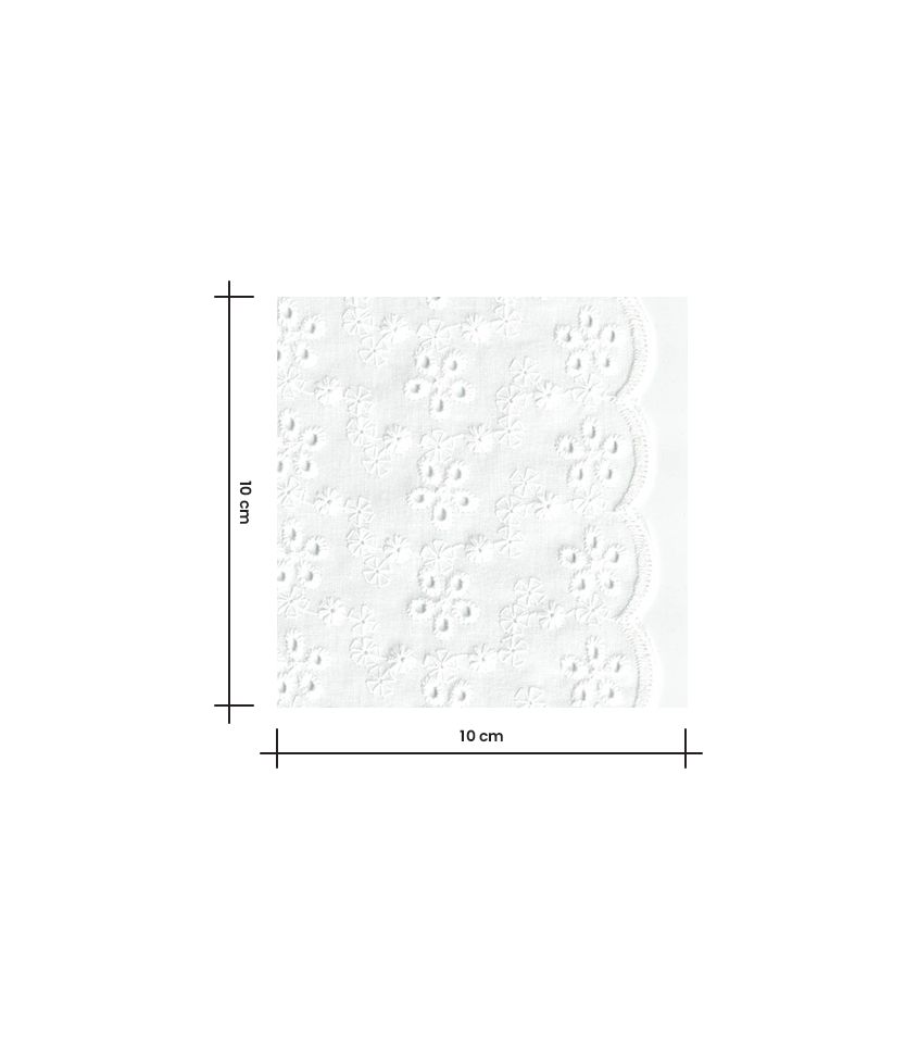 Tissu voile de coton festonné - Florelle Tissu voile de coton festonné - Florelle