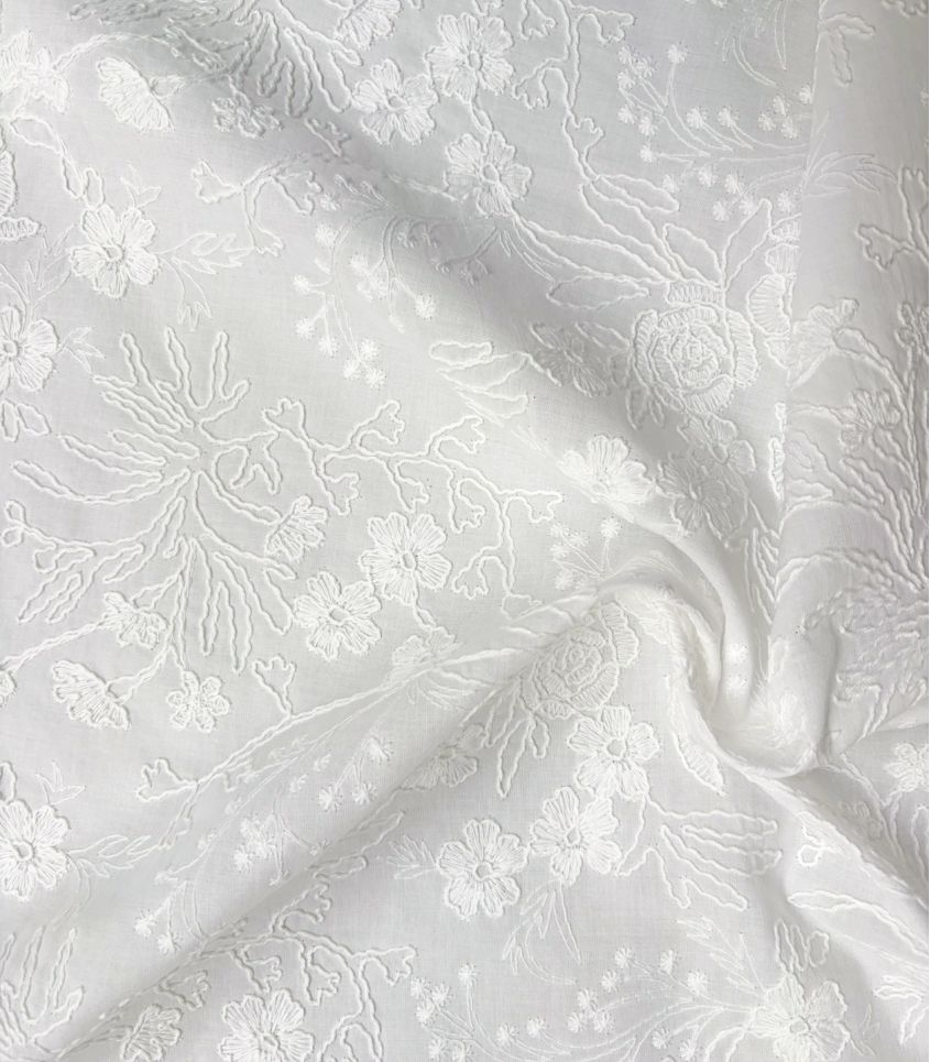 Tissu voile de coton festonné - Rosalie Tissu voile de coton festonné - Rosalie