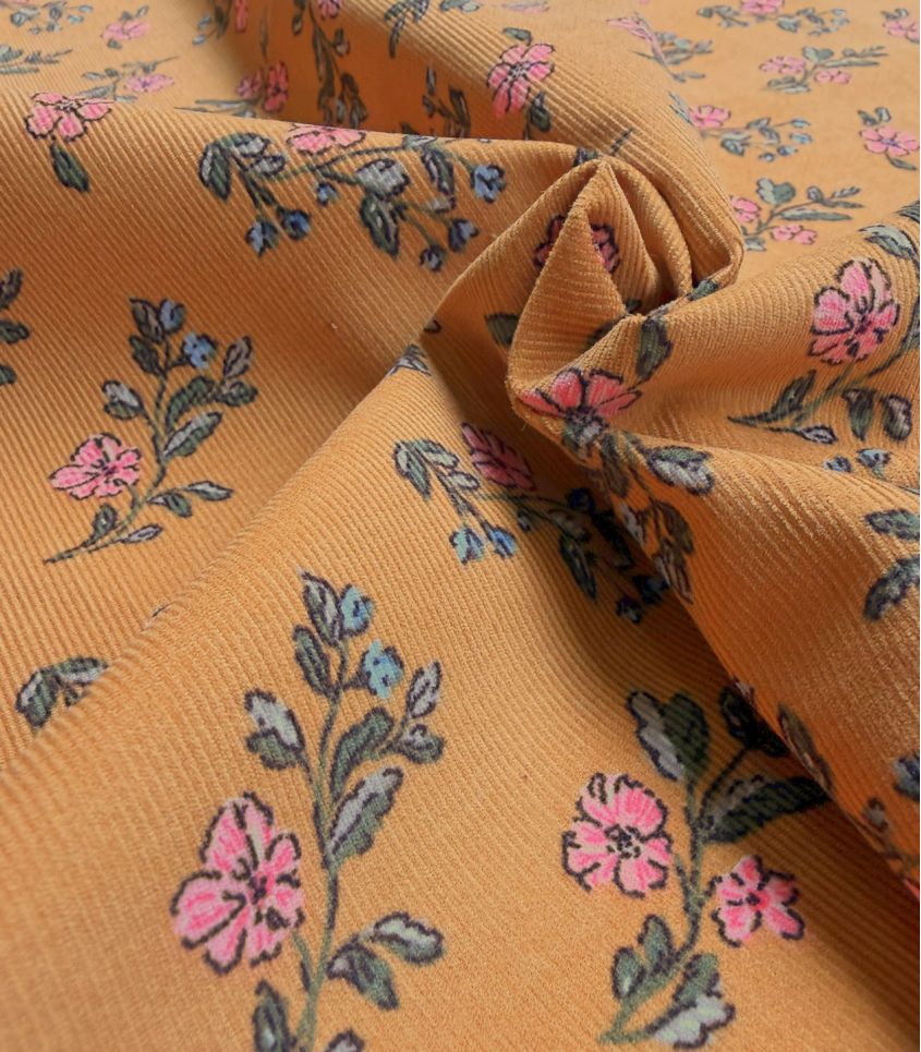 Tissu velours milleraies imprimé - Lina Tissu velours milleraies imprimé - Lina