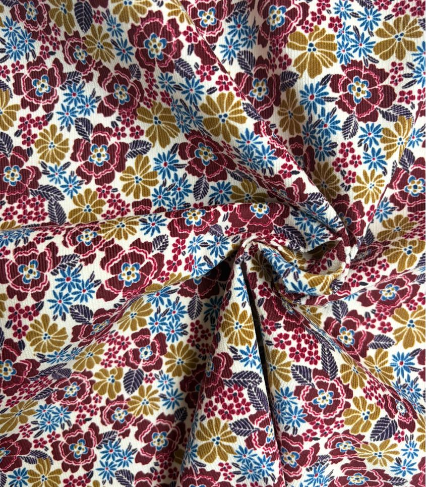 Tissu velours milleraies imprimé - MARICA Tissu velours milleraies imprimé - MARICA