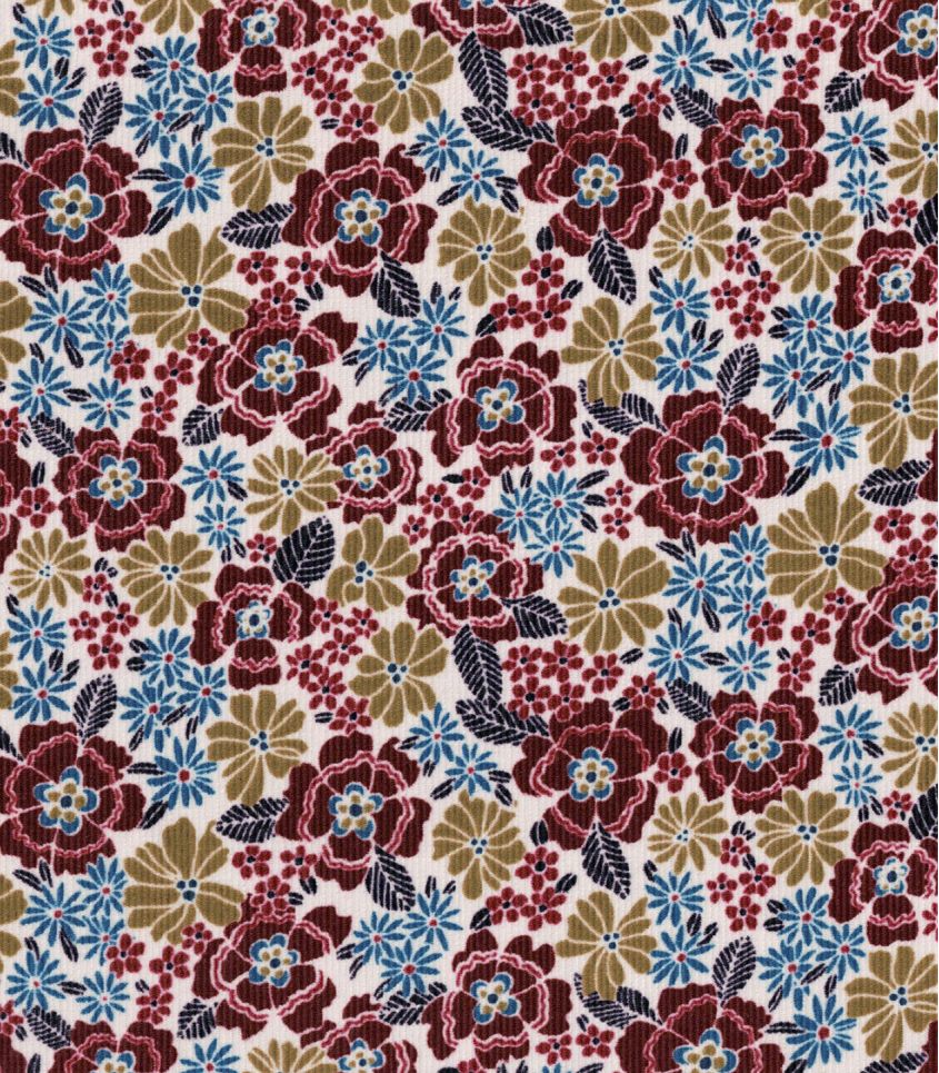 Tissu velours milleraies imprimé - MARICA Tissu velours milleraies imprimé - MARICA