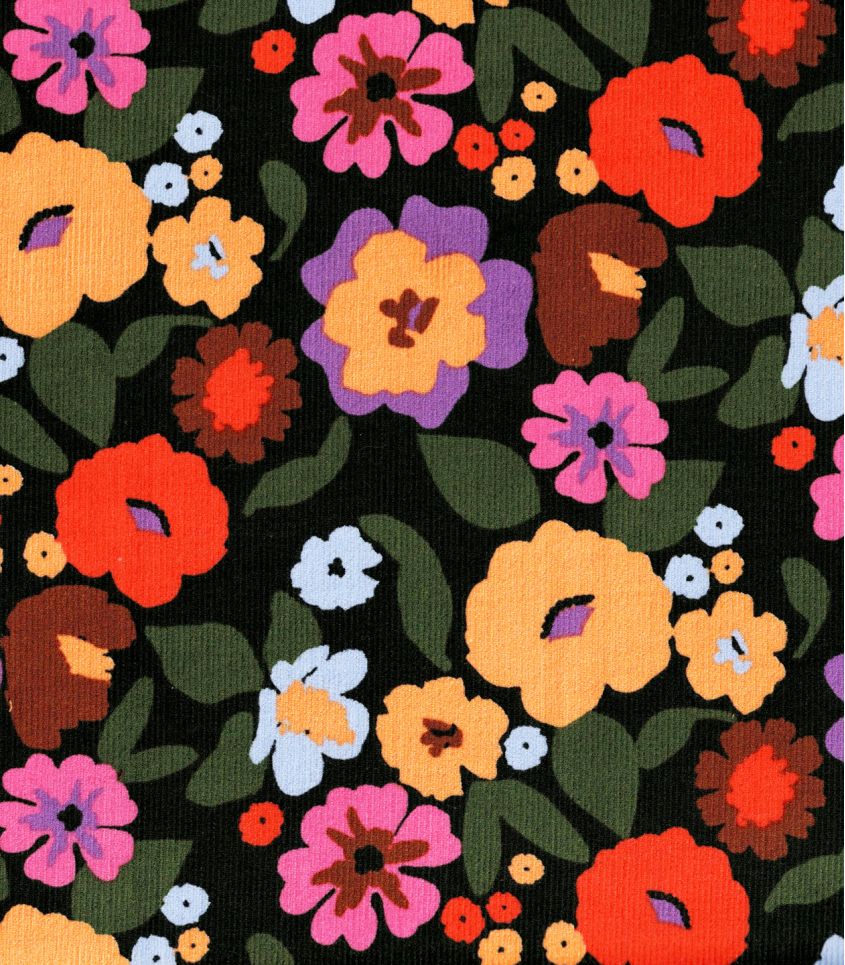 Tissu velours milleraies imprimé - JANOU Tissu velours milleraies imprimé - JANOU