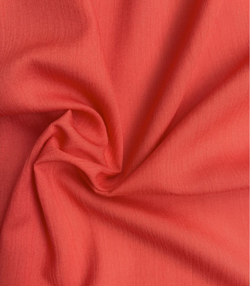 Tissu viscose crinckle - Tangerine