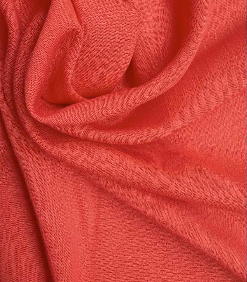Tissu viscose crinckle - Tangerine Tissu viscose crinckle - Tangerine