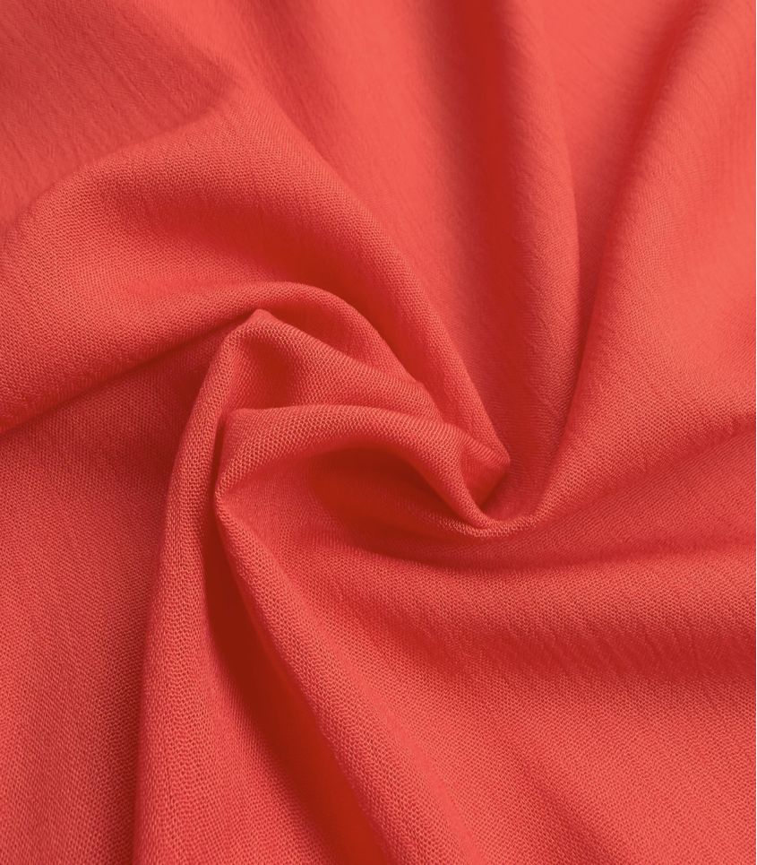 Tissu viscose crinckle - Tangerine Tissu viscose crinckle - Tangerine