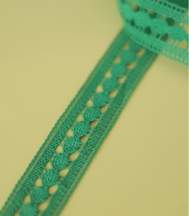 Ruban dentelle 35mm - Grass green