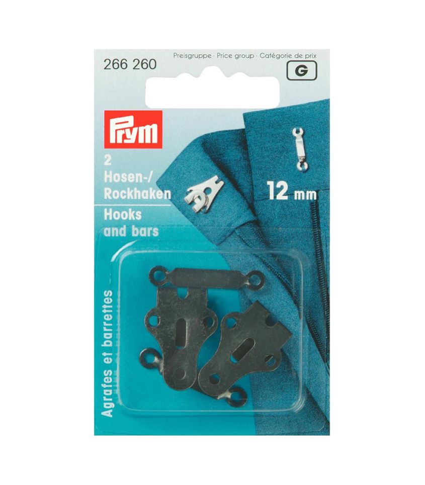 Agrafes et barrettes 12mm noir