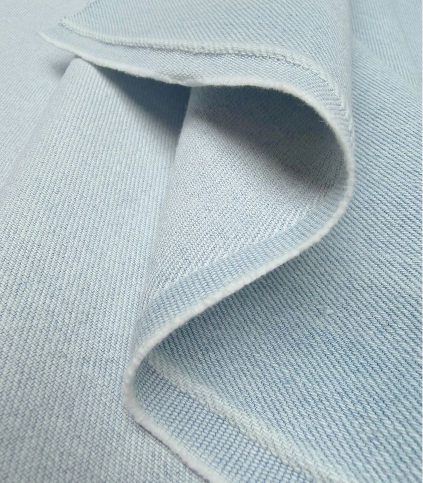 Tissu Denim blanchi - Bleu clair