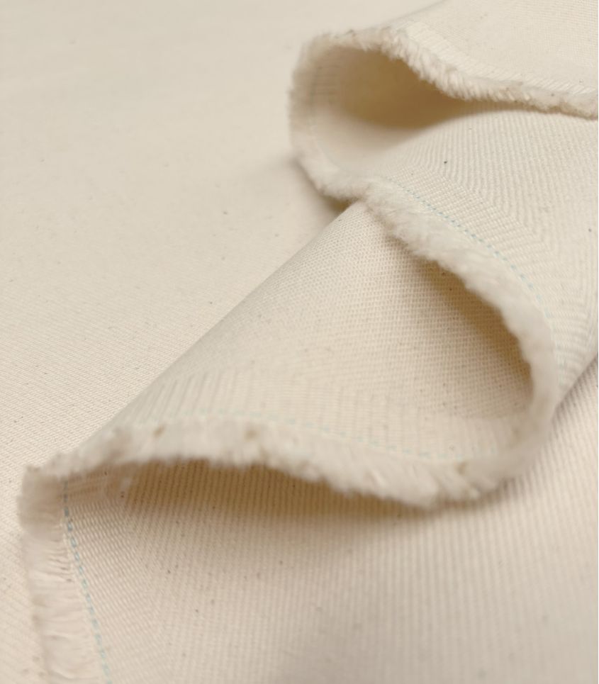 Tissu Denim blanchi - Crème Tissu Denim blanchi - Crème