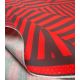 Tissu popeline de coton – Patch Stripes Rouge Moka