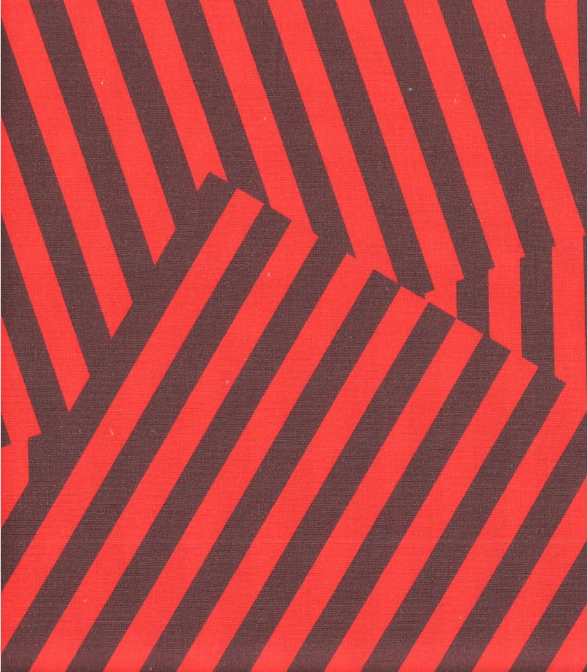 Tissu popeline de coton – Patch Stripes Rouge Moka Tissu popeline de coton – Patch Stripes Rouge Moka