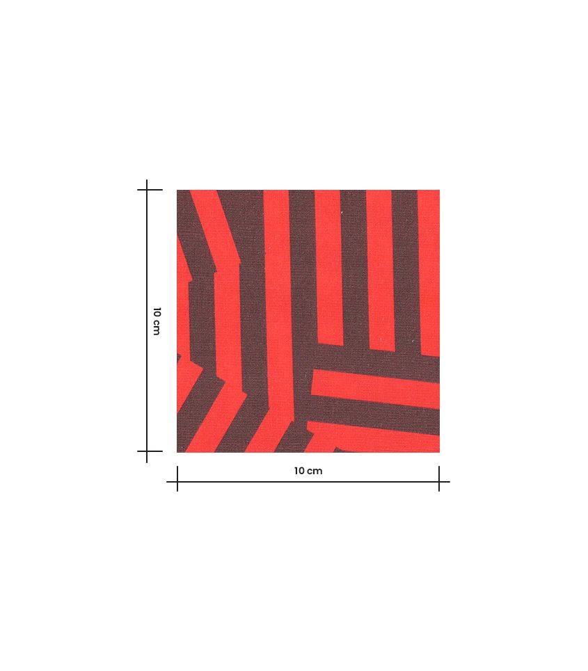 Tissu popeline de coton – Patch Stripes Rouge Moka Tissu popeline de coton – Patch Stripes Rouge Moka