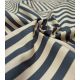 Tissu popeline de coton – Patch Stripes Ardoise Cream