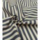 Tissu popeline de coton – Patch Stripes Ardoise Cream