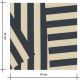 Tissu popeline de coton – Patch Stripes Ardoise Cream