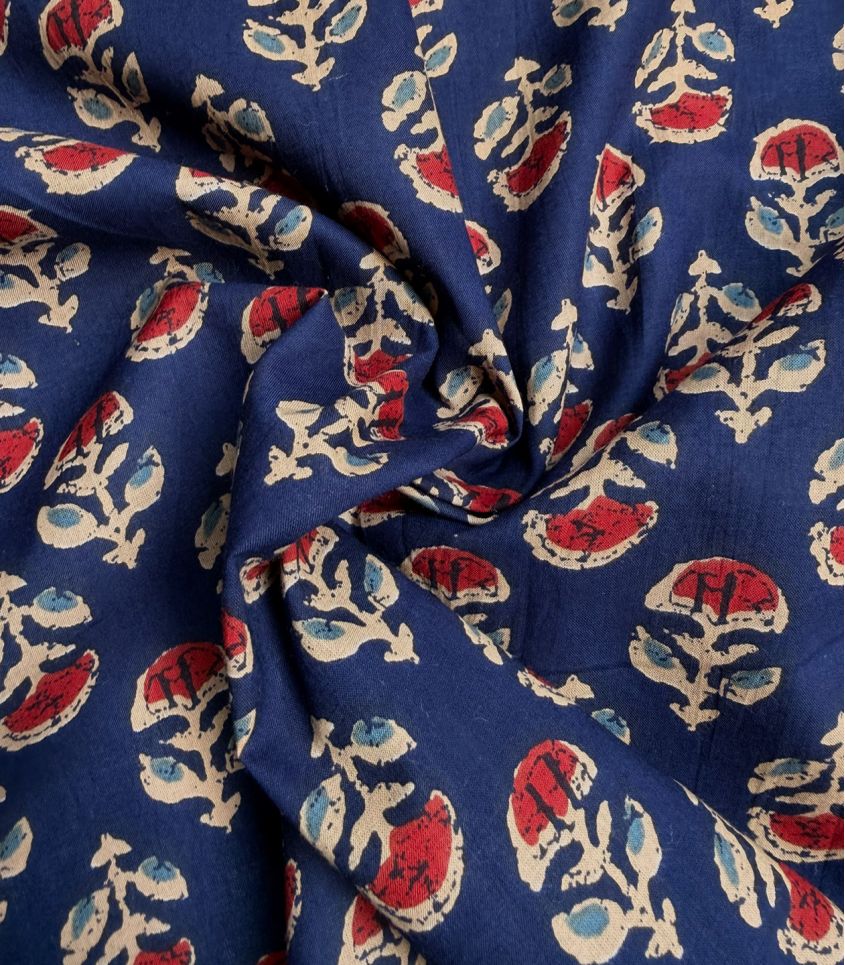 Coton blockprint - Darshana navy Coton blockprint - Darshana navy