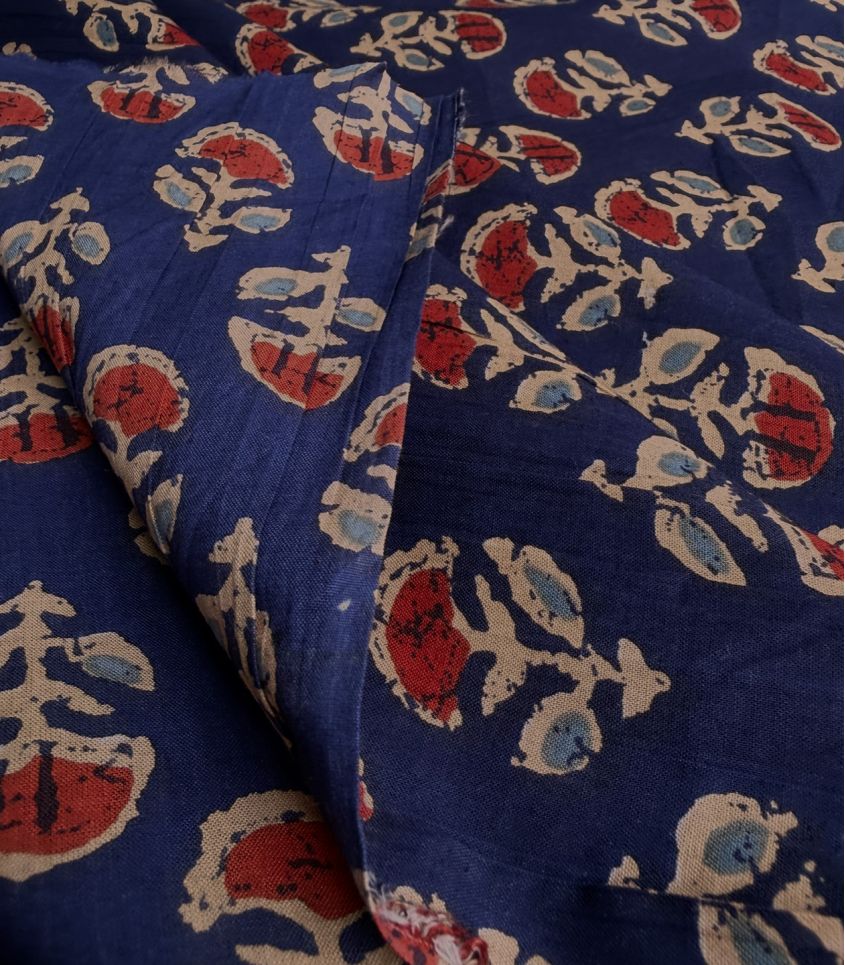 Coton blockprint - Darshana navy Coton blockprint - Darshana navy