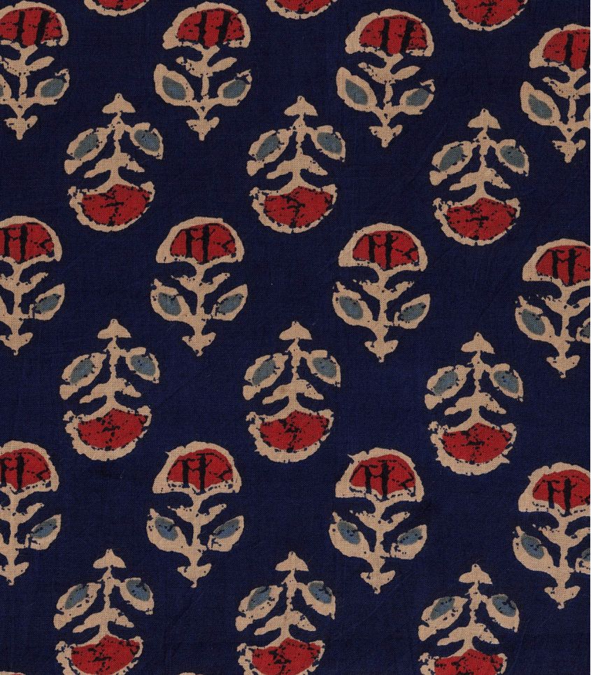 Coton blockprint - Darshana navy Coton blockprint - Darshana navy