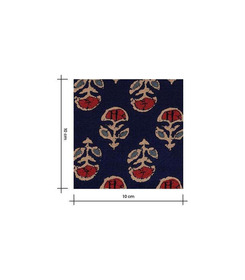 Coton blockprint - Darshana navy Coton blockprint - Darshana navy