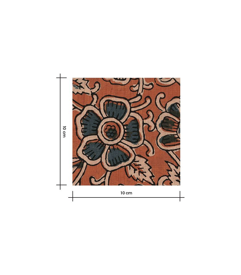 Coton blockprint - Devika caramel Coton blockprint - Devika caramel
