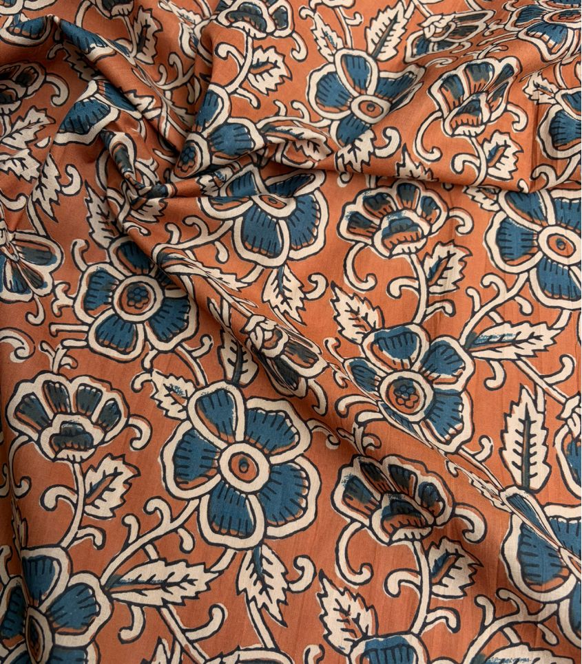 Coton blockprint - Devika caramel Coton blockprint - Devika caramel