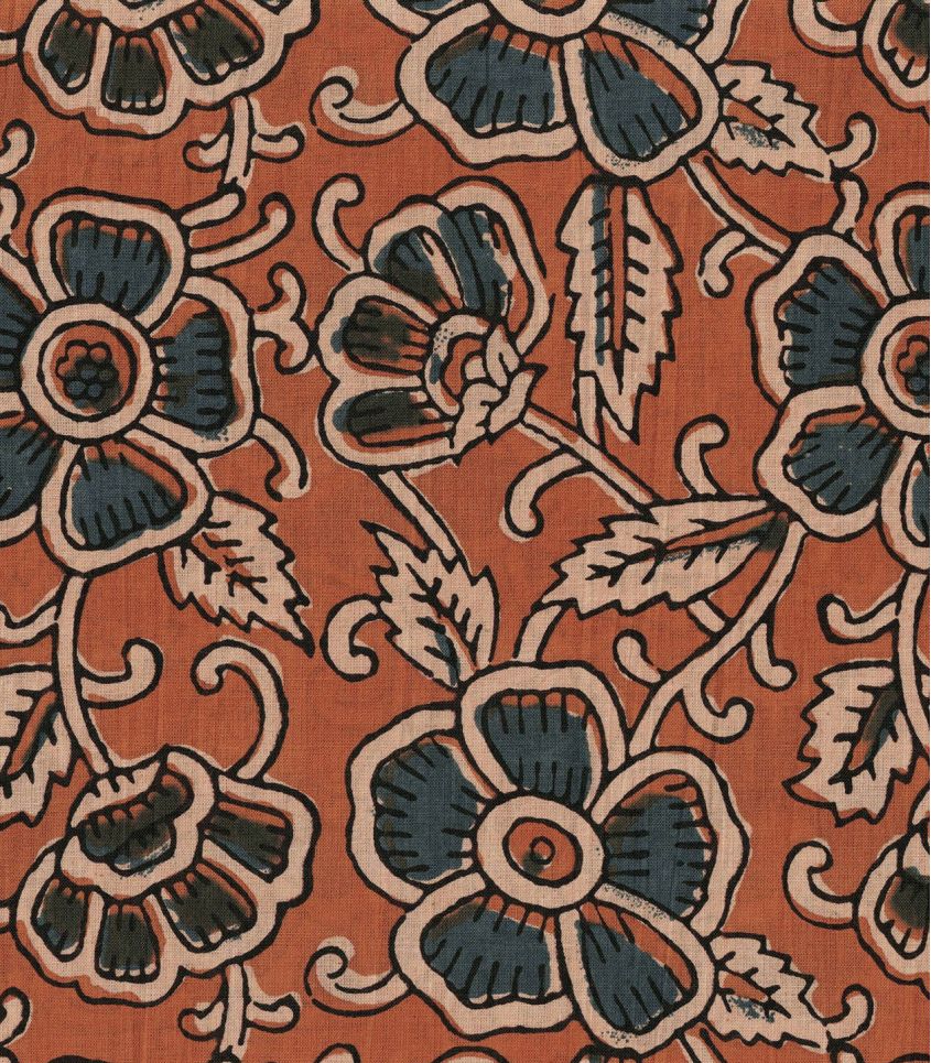Coton blockprint - Devika caramel Coton blockprint - Devika caramel