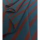 Tissu jersey marinière - Pétrole Choco
