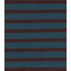 Tissu jersey marinière - Pétrole Choco