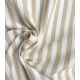 Tissu jean rayé - Beige