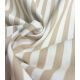 Tissu jean rayé- Beige