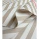 Tissu jean rayé- Beige