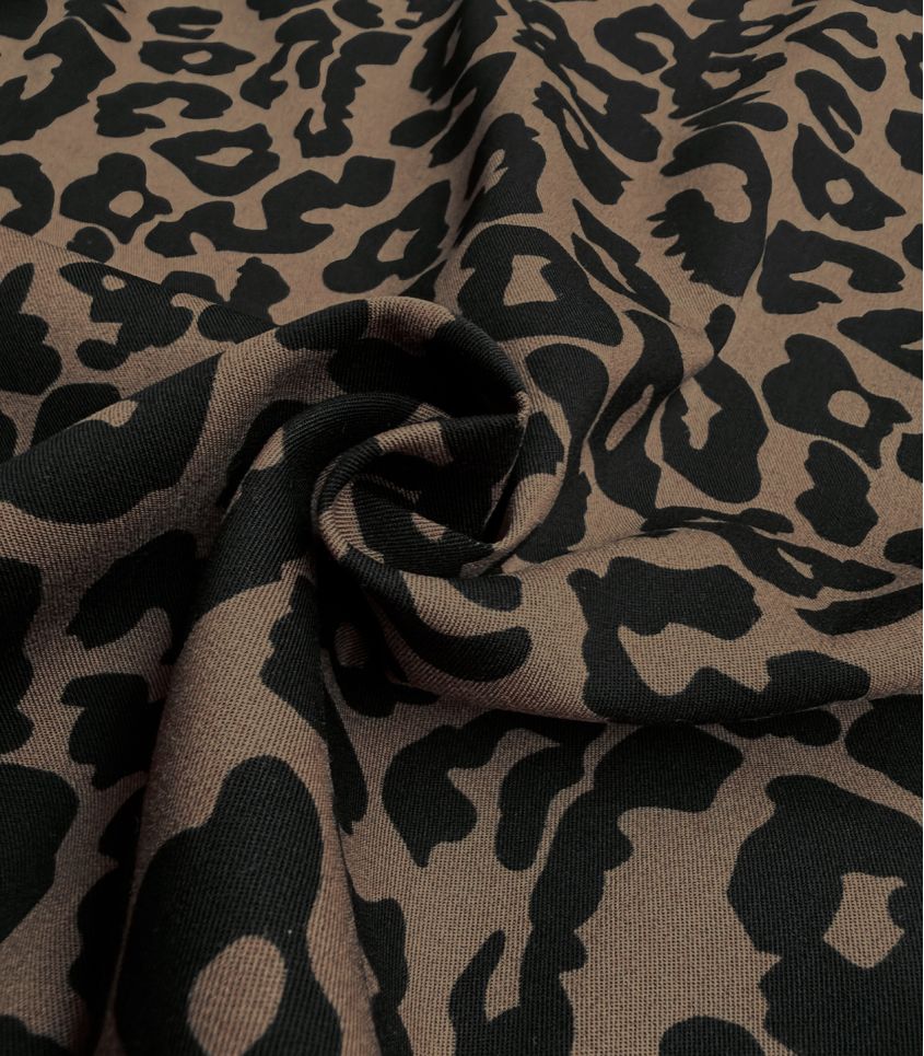 Tissu Twill de viscose - Léo Café Tissu Twill de viscose - Léo Café