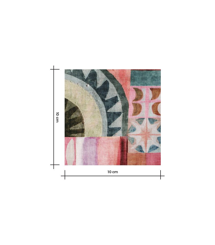 Tissu viscose - Mosaïque céleste Tissu viscose - Mosaïque céleste