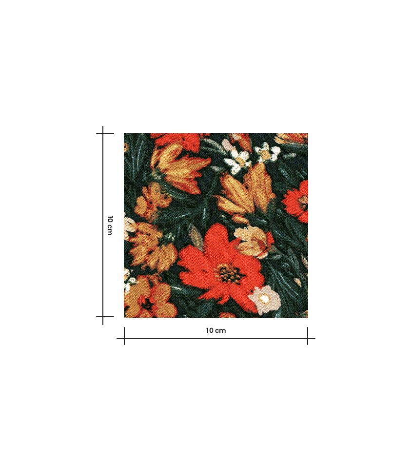 Tissu crêpe viscose - Cosmos tangerine Tissu crêpe viscose - Cosmos tangerine