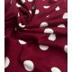 Jersey viscose Pois Rétro – Bordeaux