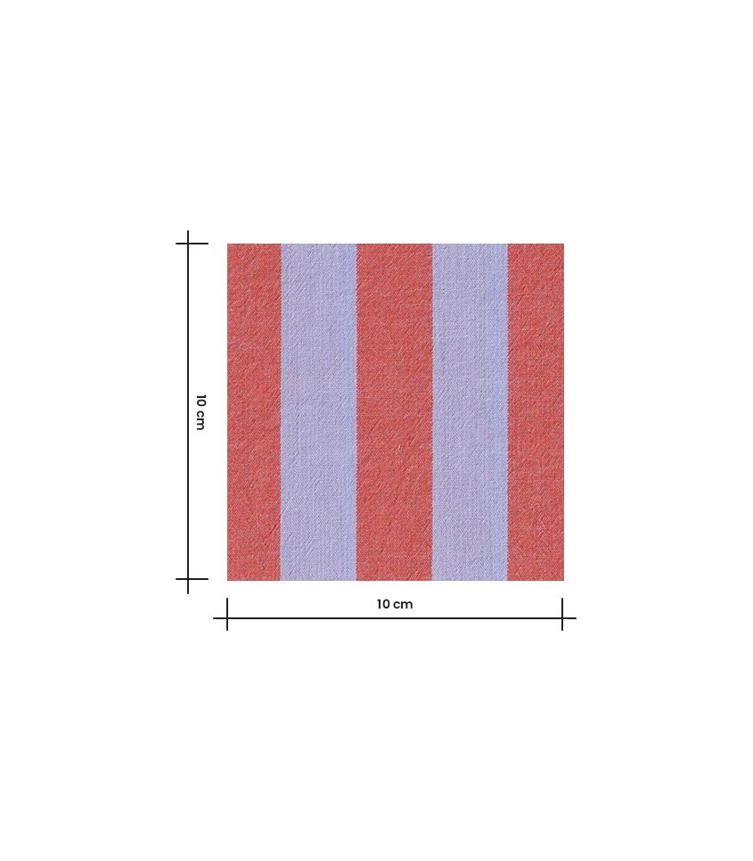 Tissu coton lavé - Rayures Lilac Red Tissu coton lavé - Rayures Lilac Red