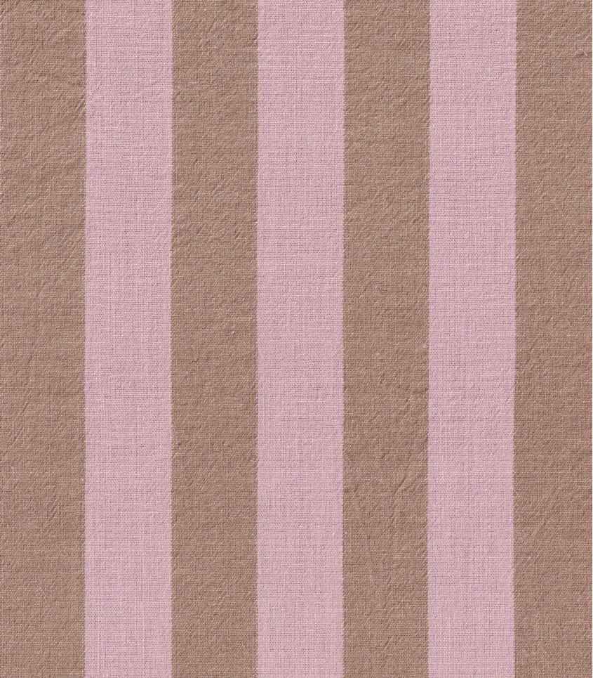 Tissu coton lavé - Rayures Rose Thé Tissu coton lavé - Rayures Rose Thé